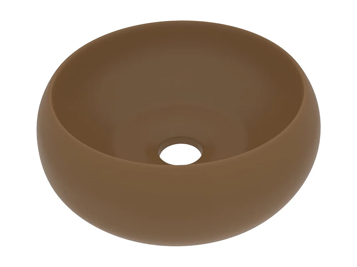 Lavabo rond de luxe crème 40 x 40 x 15 cm 02_0002749