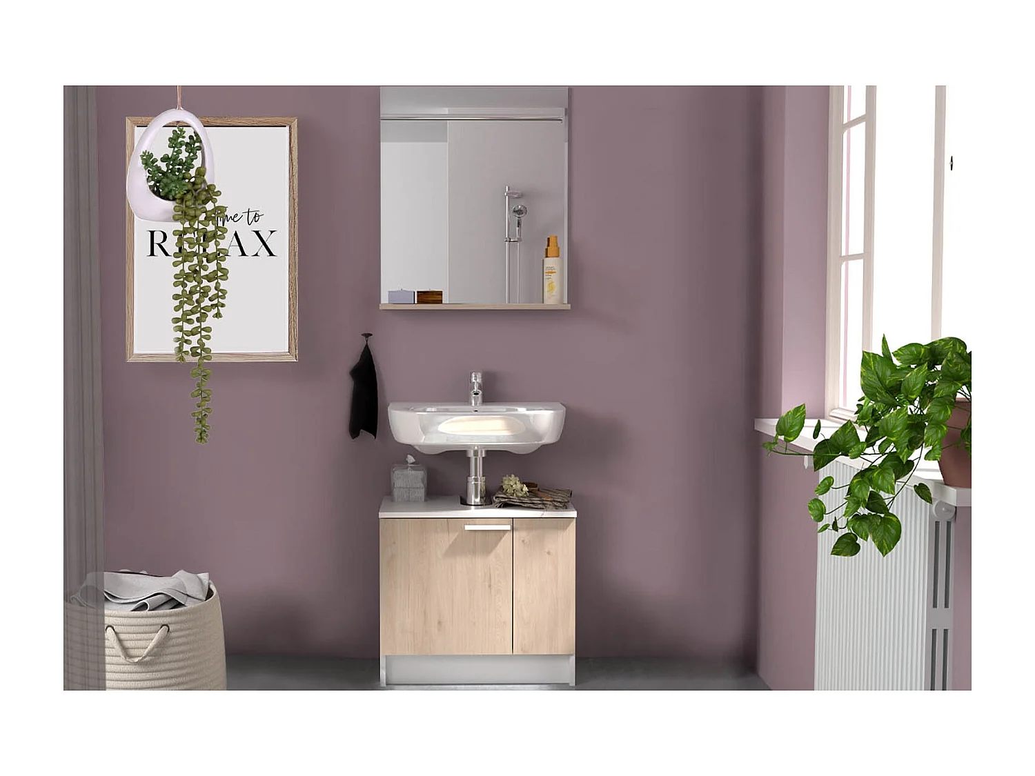 Meubles sous-vasque et son miroir GREELEY