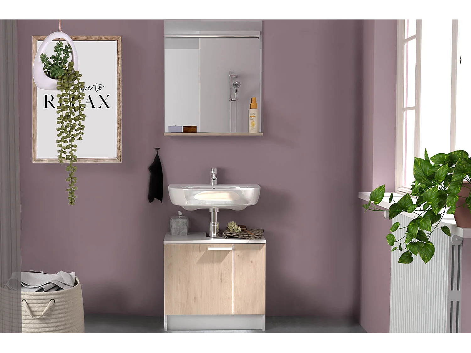 Meubles sous-vasque et son miroir GREELEY