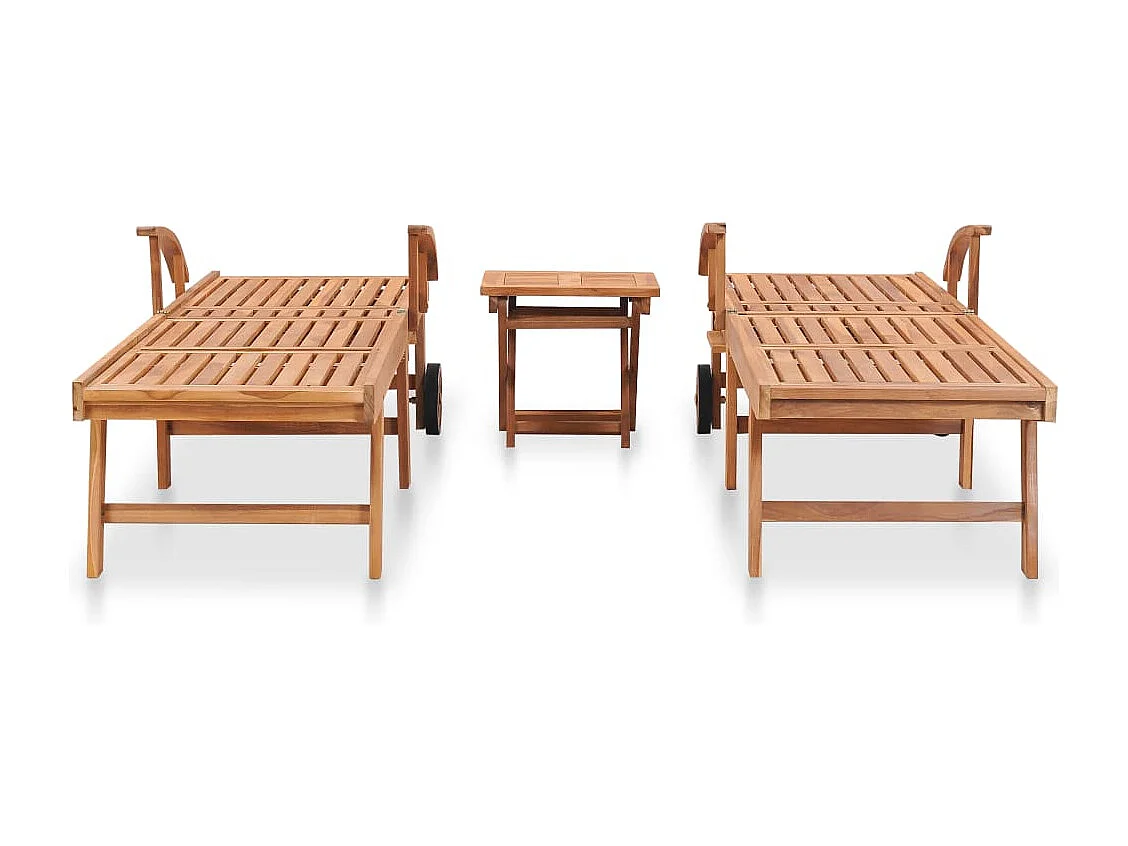 Lot de 2 transats bois marron 195 x 59.5 x 52.5 cm 02_0012079