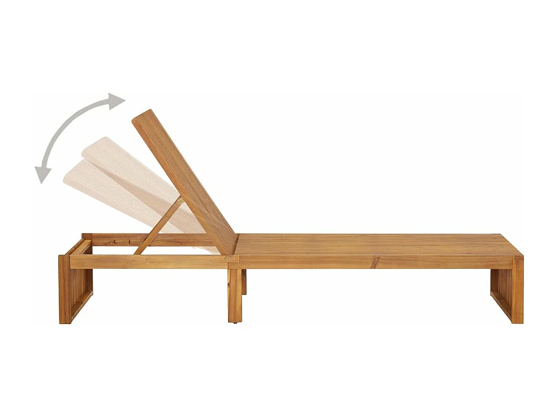 Transat chaise longue bain bois marron 200 x 600 x 30 cm 02_0012705