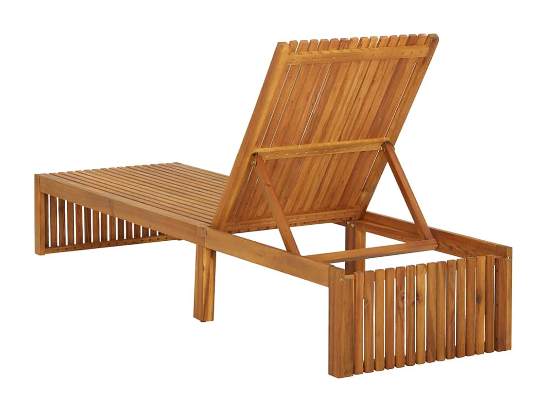 Transat chaise longue bain bois marron 200 x 600 x 30 cm 02_0012705