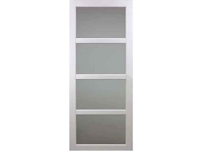 Porte Coulissante Tana Blanc Vitree H204 X L73 Gd Menuiseries