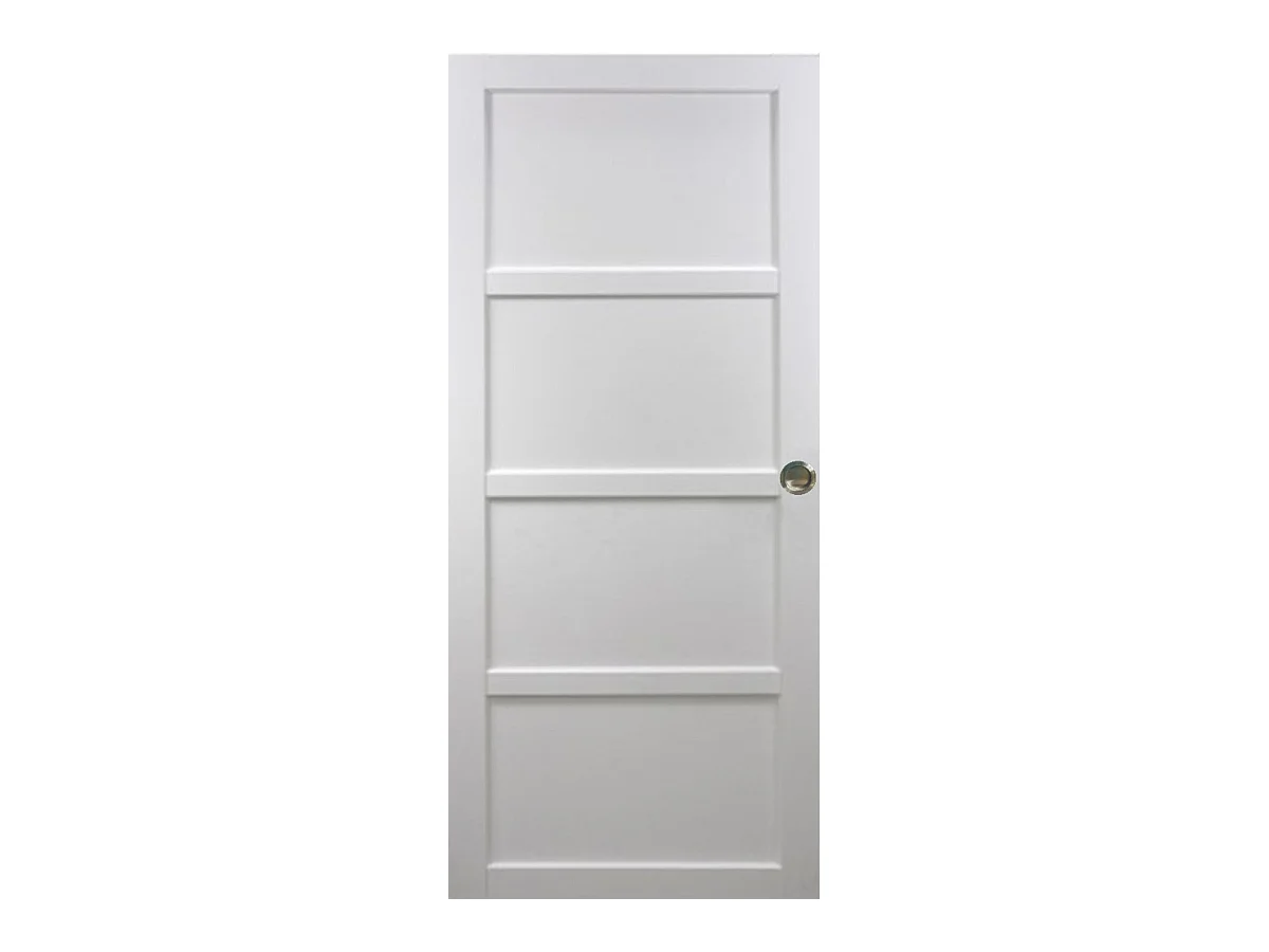 Porte Coulissante Tamera Blanc H204 X L73 Et 2 Coquilles Gd Menuiseries