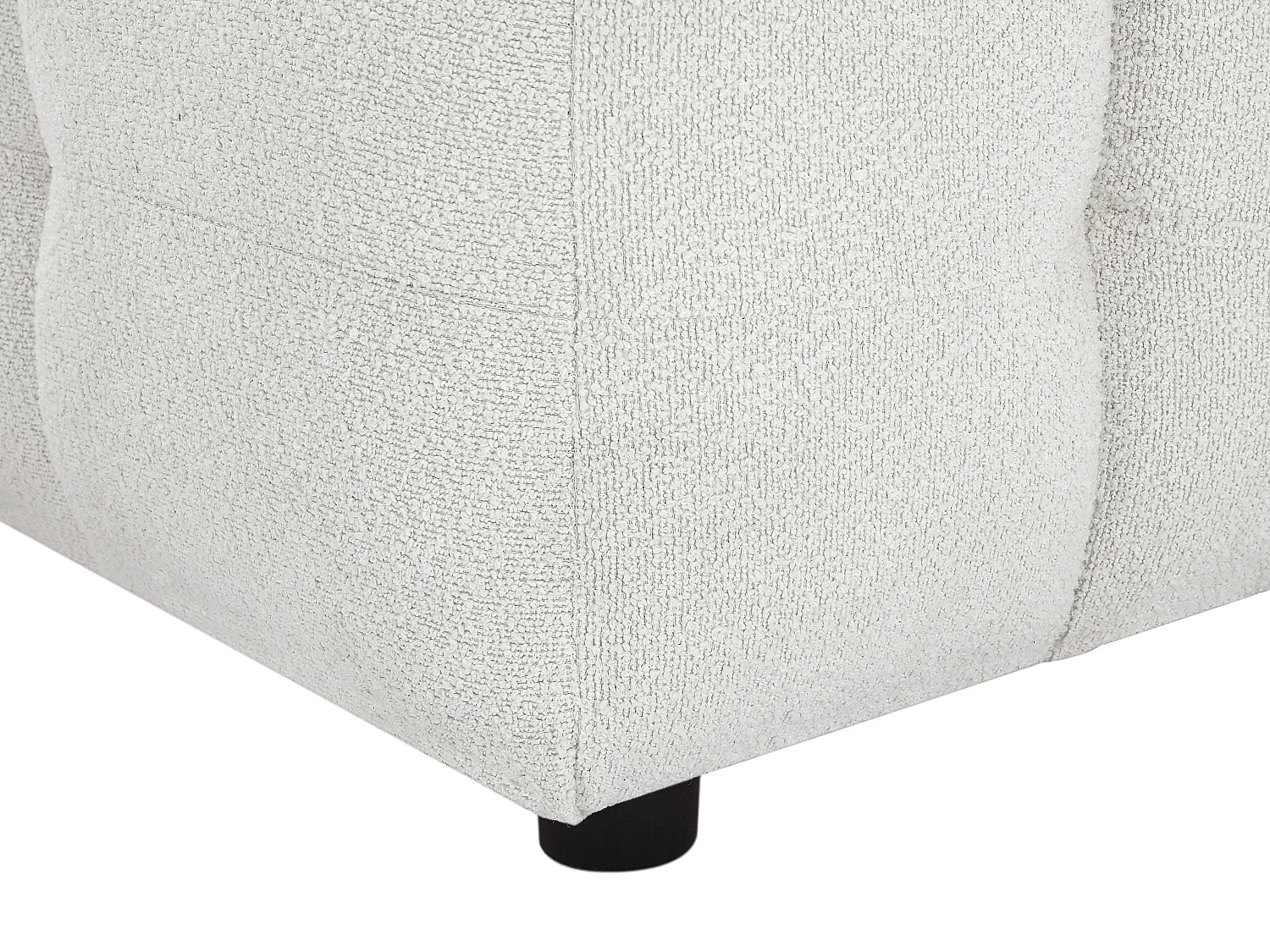 Canapé d'angle gauche en tissu bouclette blanc ivoire LERICI de Pascal Morabito