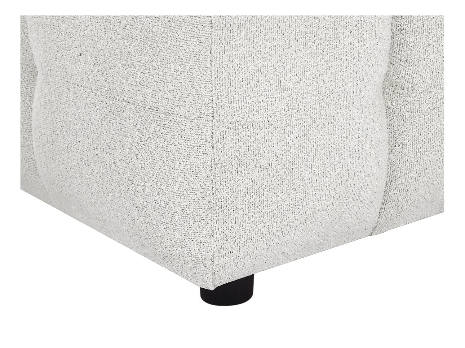 Ecksofa - Ecke links - Bouclé-Stoff - Elfenbeinweiß - LERICI von Pascal Morabito