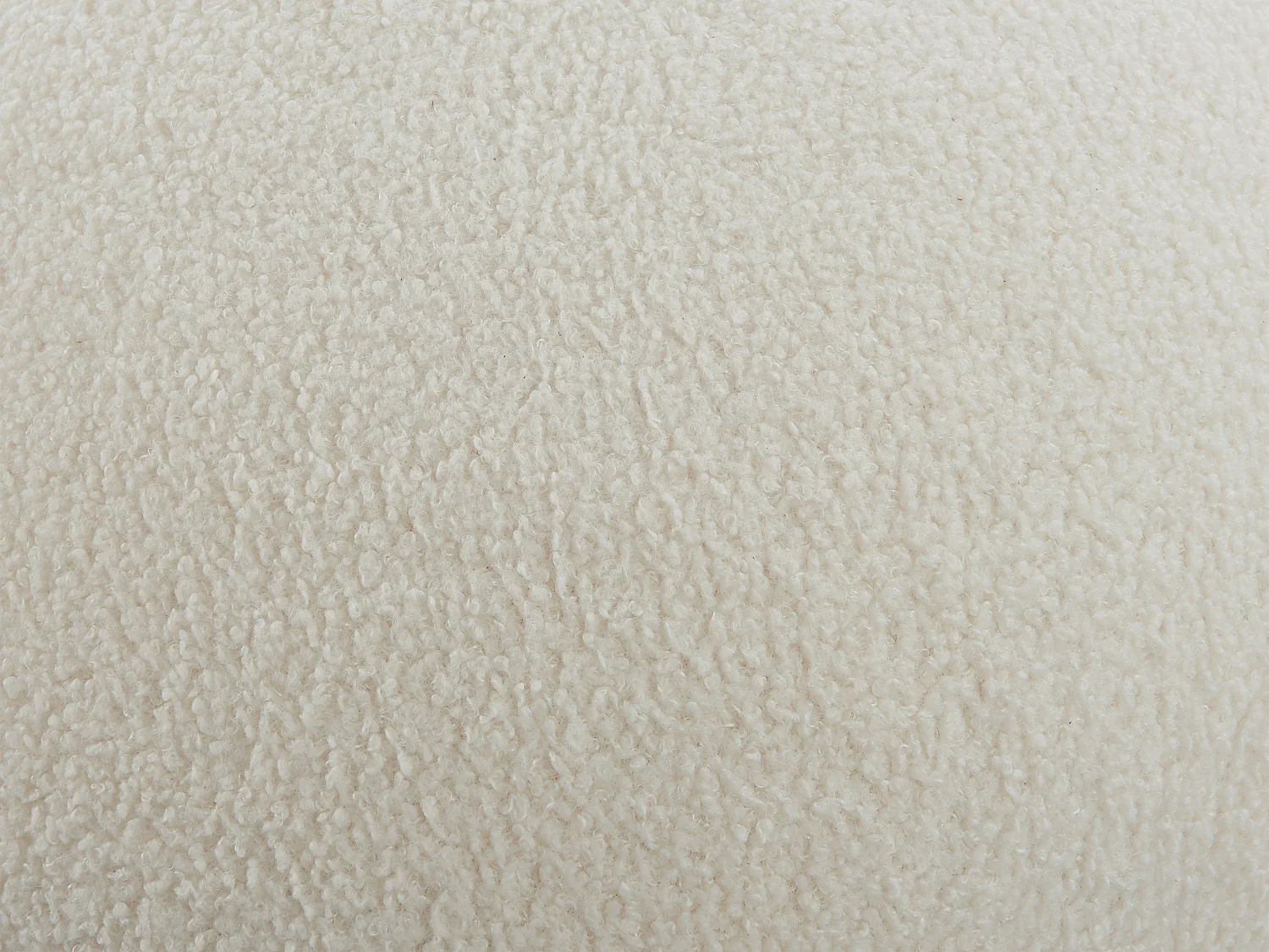 Pouf in Tessuto bouclette Bianco - VALEZIO