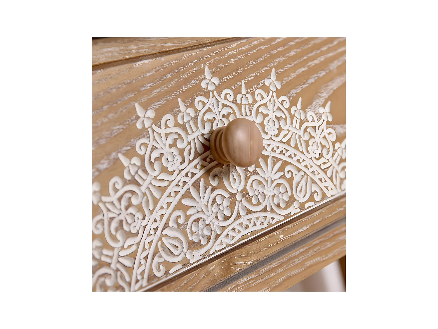 Consola 100cm madera tallada 3 cajones kiko