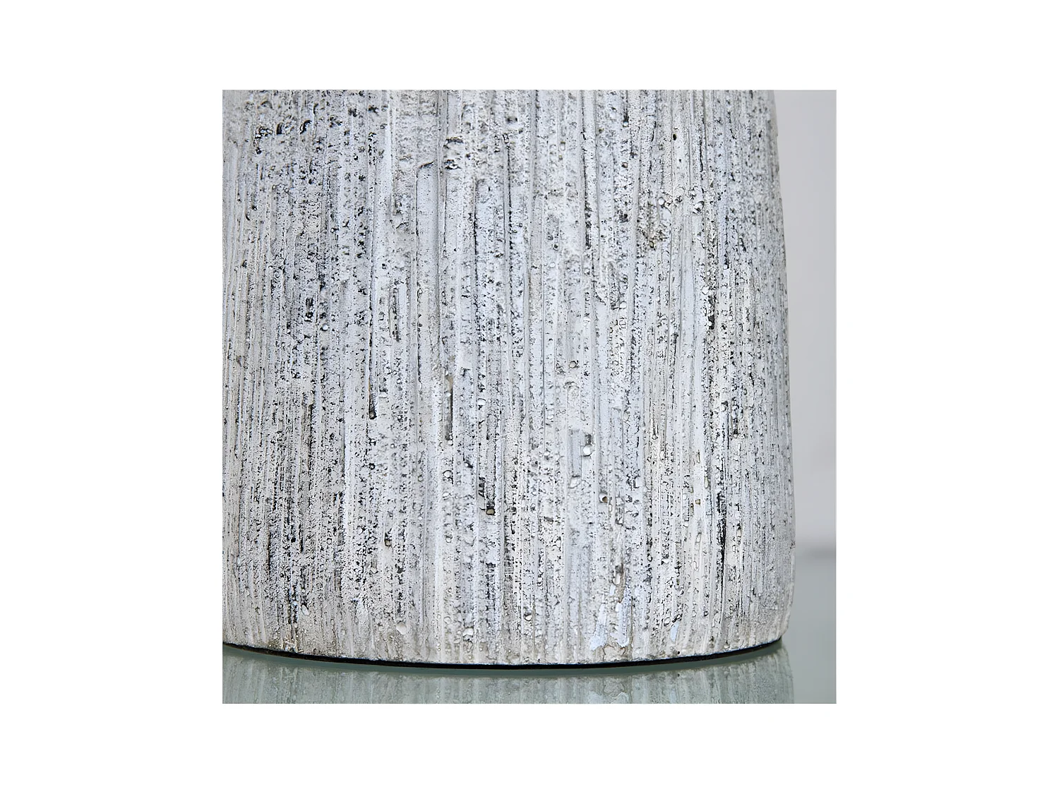 Lámpara de mesa 30*48 ceramica gris tulipa gris pompeya