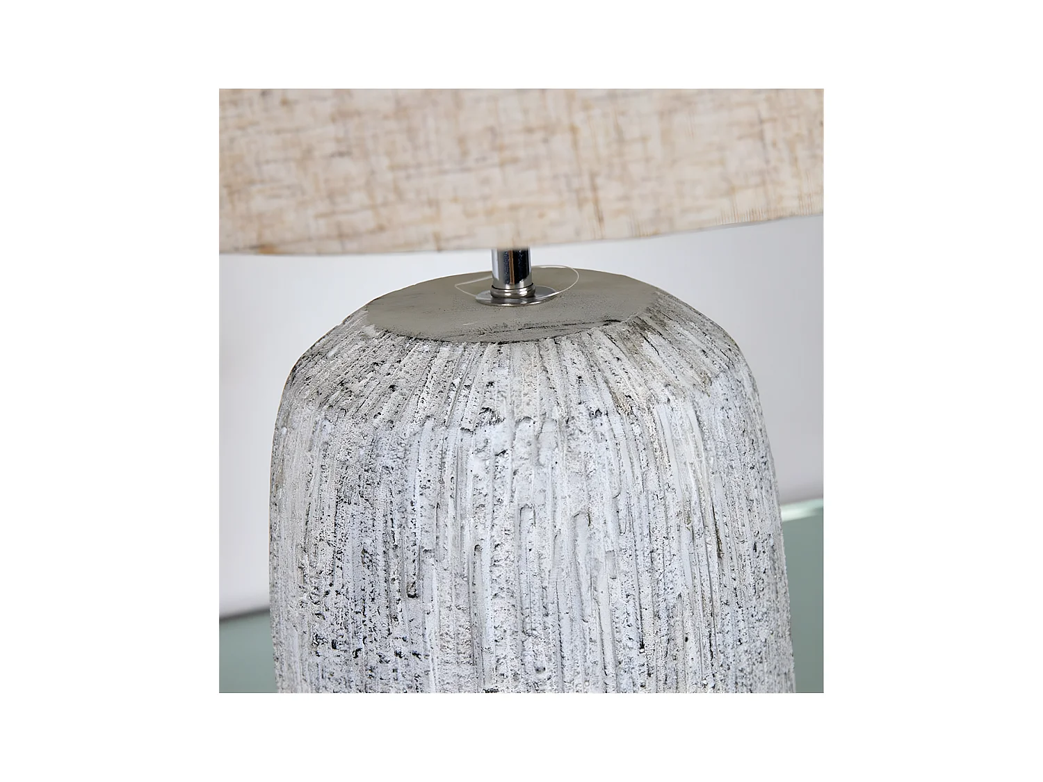 Lámpara de mesa 30*48 ceramica gris tulipa gris pompeya