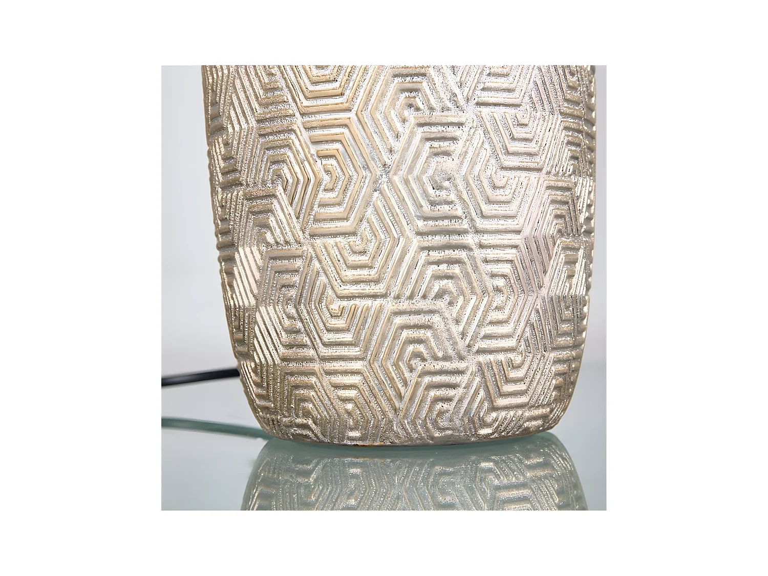 Lámpara de mesa ceramica 30*54 champagne tulipa beige molly