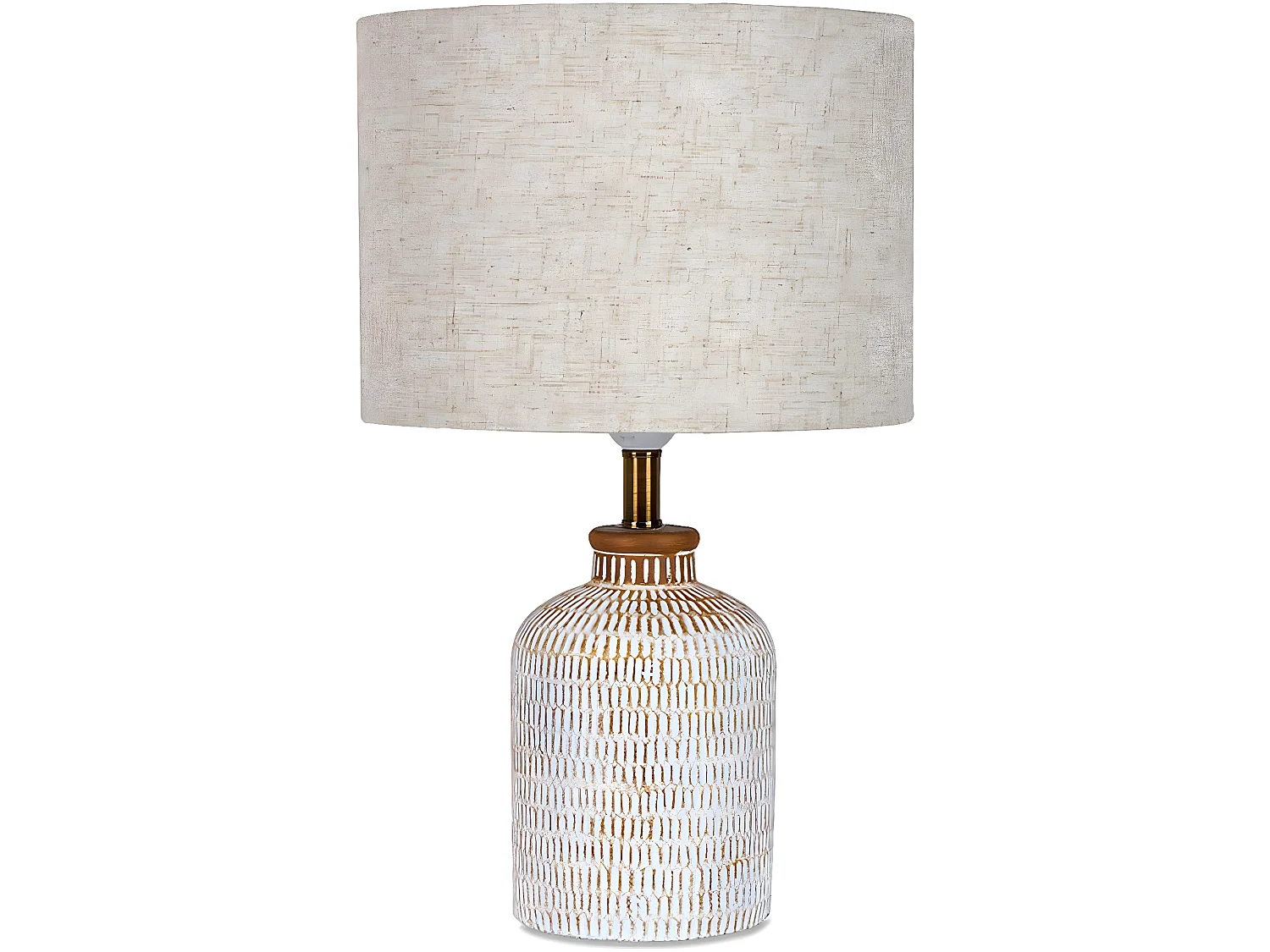 Lámpara de mesa 28*44.5 ceramica beige tulipa beige arezzo