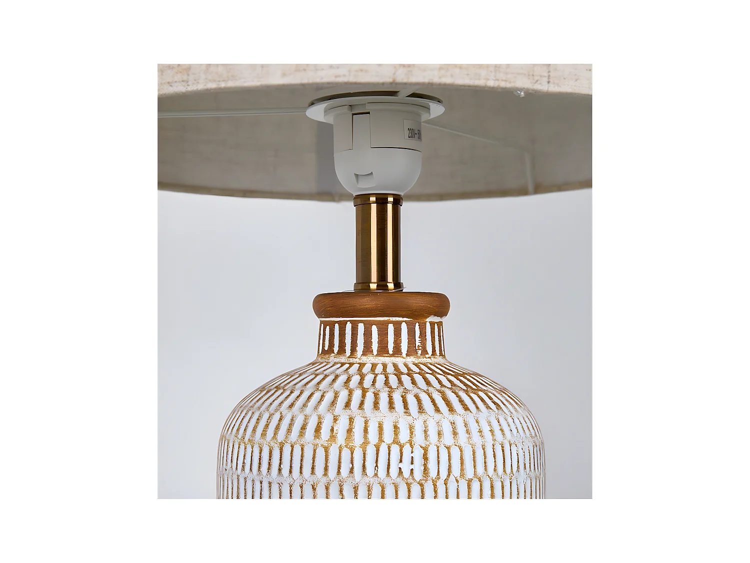 Lámpara de mesa 28*44.5 ceramica beige tulipa beige arezzo