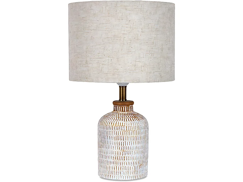 Lámpara de mesa 28*44.5 ceramica beige tulipa beige arezzo