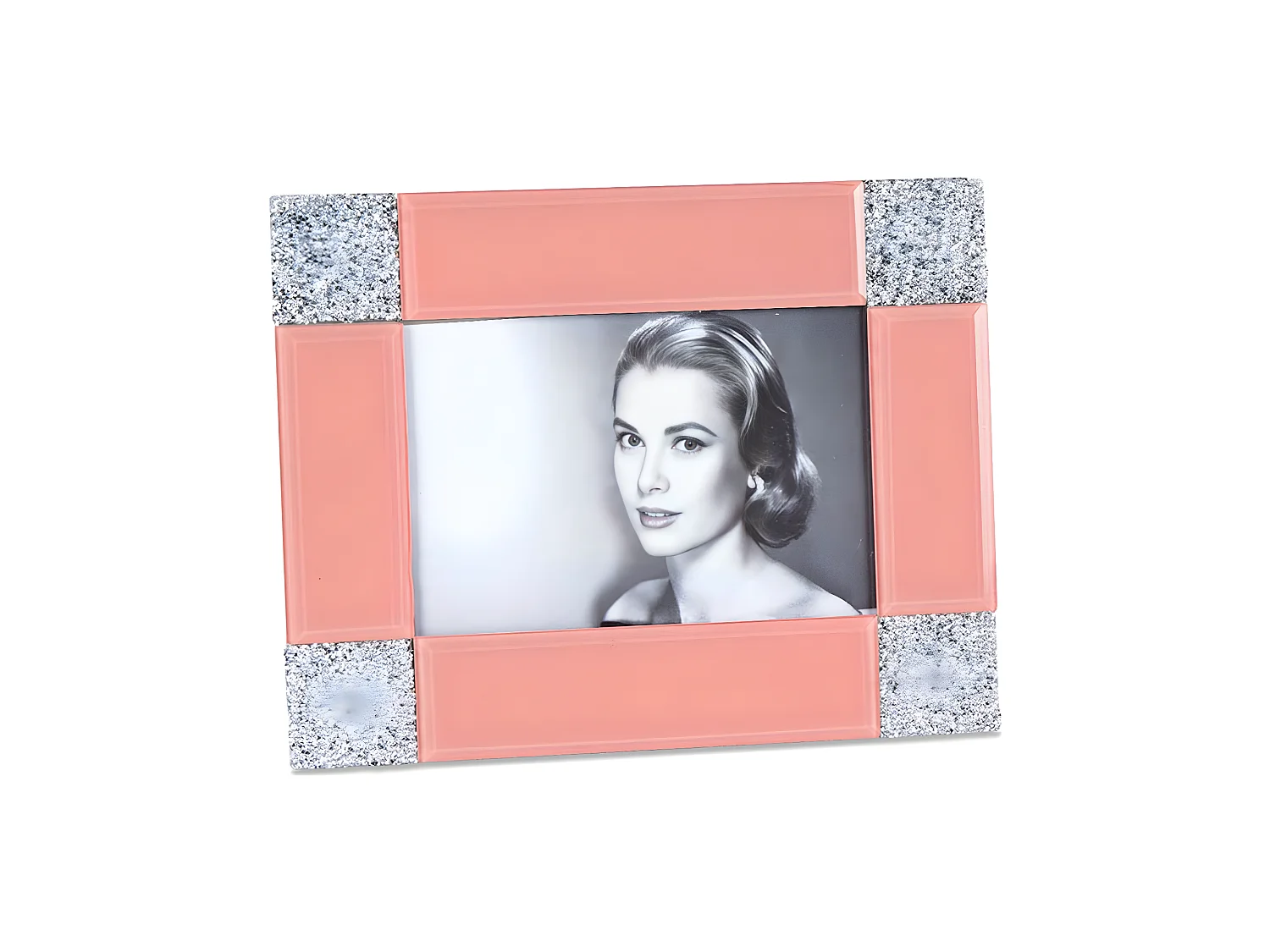 Portafoto 10*15 rosa esquinas brillo alina
