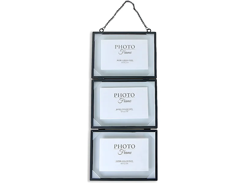 Multifoto colgar 20*48 3 fotos 10*15 negro metal sky