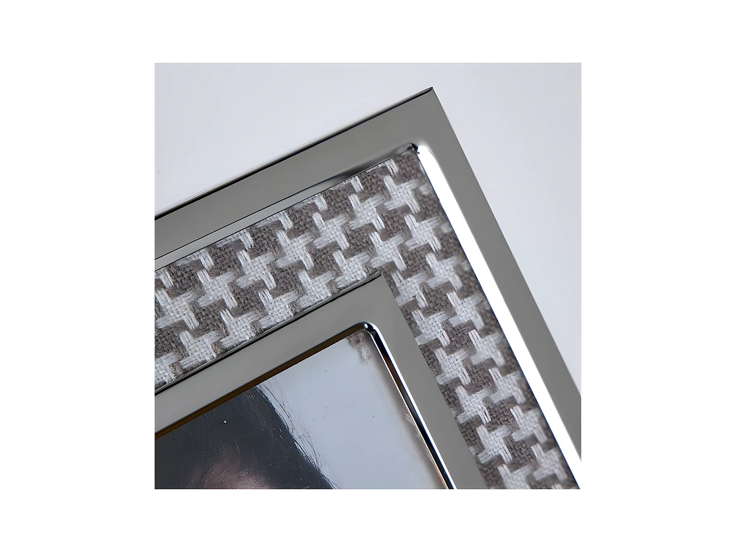 Portafoto 10*15 pata de gallo metal plateado sintra