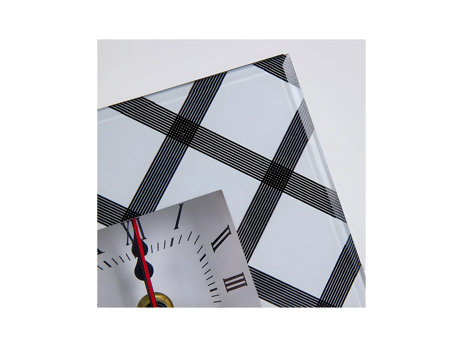 Reloj 15*15 rombo blanco y negro gus