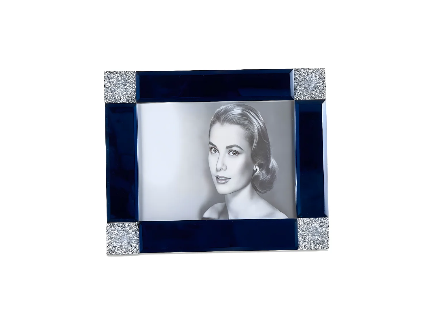 Portafoto cristal 15*20 azul esquinas brillo alina