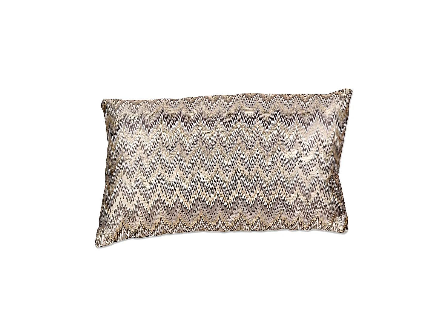 Cojin 50*30 tonos marrones dorados zig zag 300gr mika
