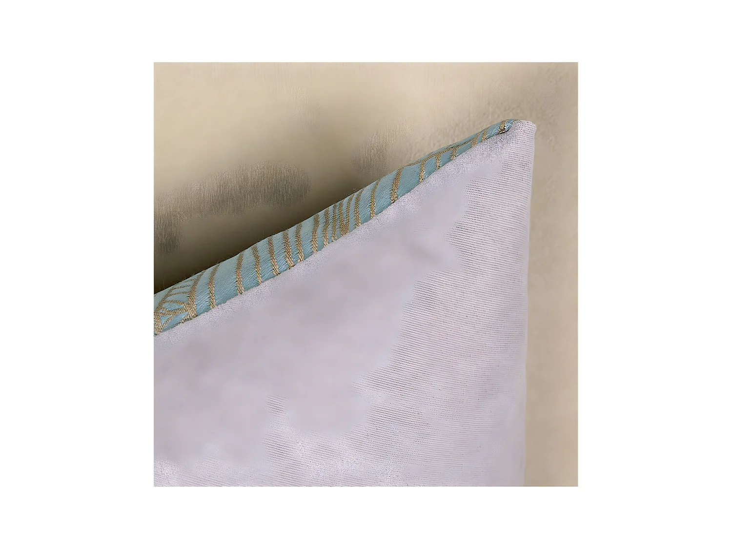 Cojin 50*30 azul claro hojas 300gr nelu