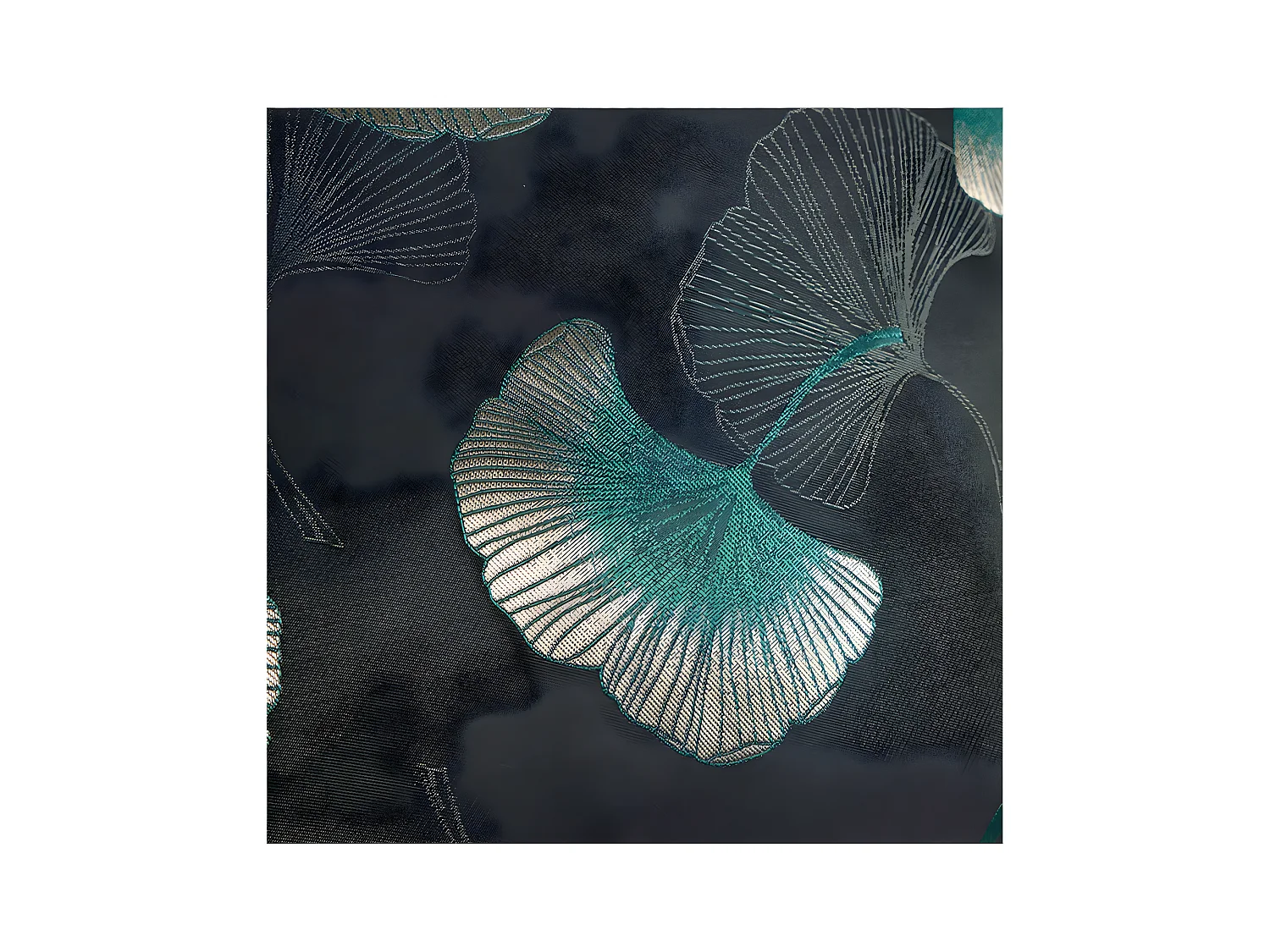 Cojin 45*45 flor de loto verde fondo negro con relleno 400 gr loto