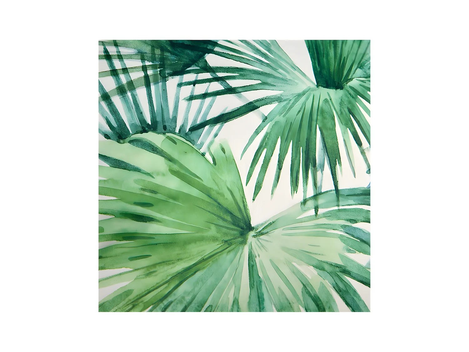 Cojin 45*45 ramas verdes tipo seda flecos yute con relleno 400 gr yute