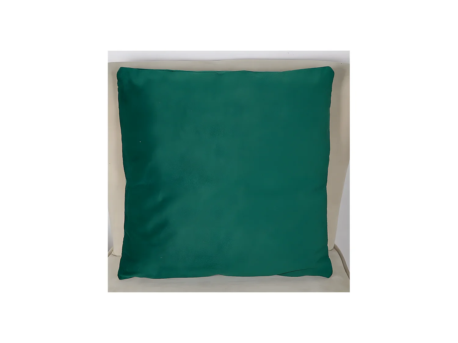 Cojin 45*45 verde greca bolitas con relleno 400 gr romance