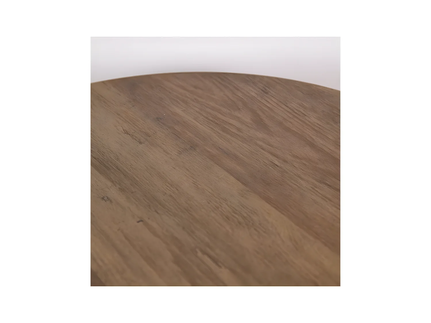 Mesa auxiliar 40*42 pie redondo retorcido negro top madera baco