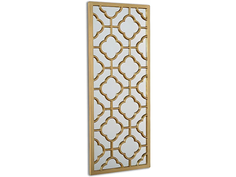 Espejo 48*118*2.7 cenefa interior rombos dorado valentine