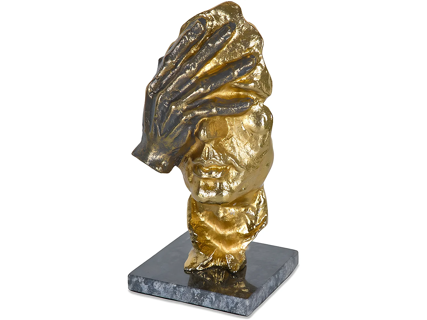 Máscara de metal original de diseño en color dorado hollywood