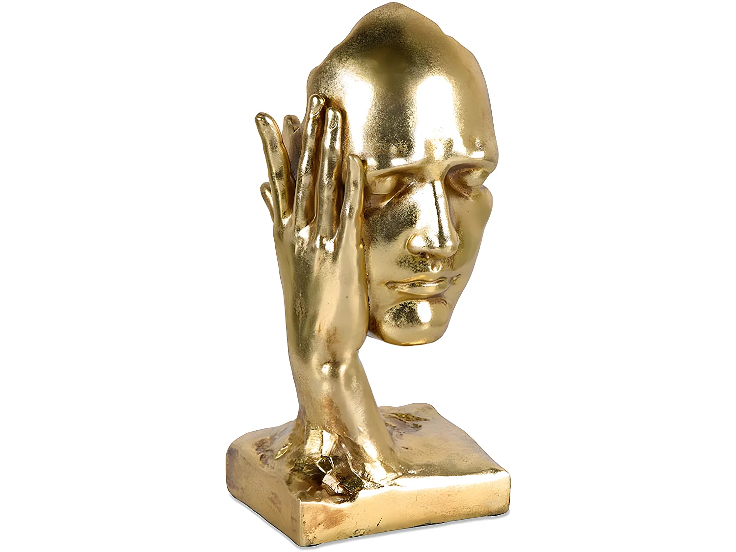 Mascara oir con base 30cm dorada resina malena