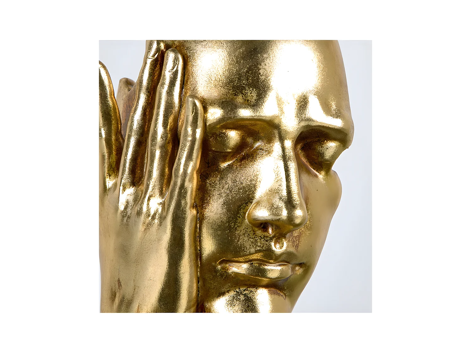 Mascara oir con base 30cm dorada resina malena