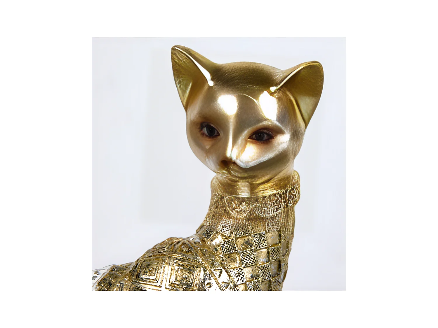 Gato 18*24 sentado dorado picasso