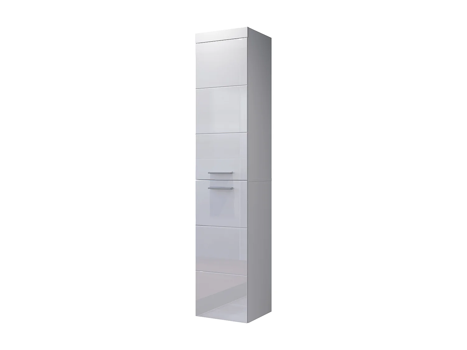 Colonne murale de salle de bain blanc brillant Divone 35cm