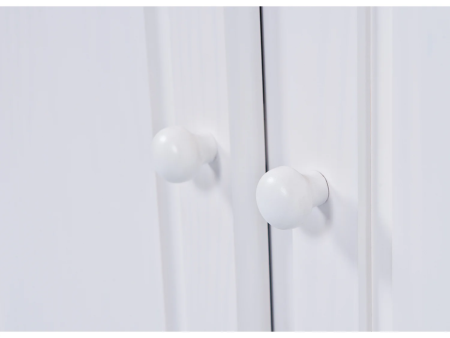 Valux Vitrine, 2 portes en bois, 2 portes vitrées, 2 tiroirs, blanc.