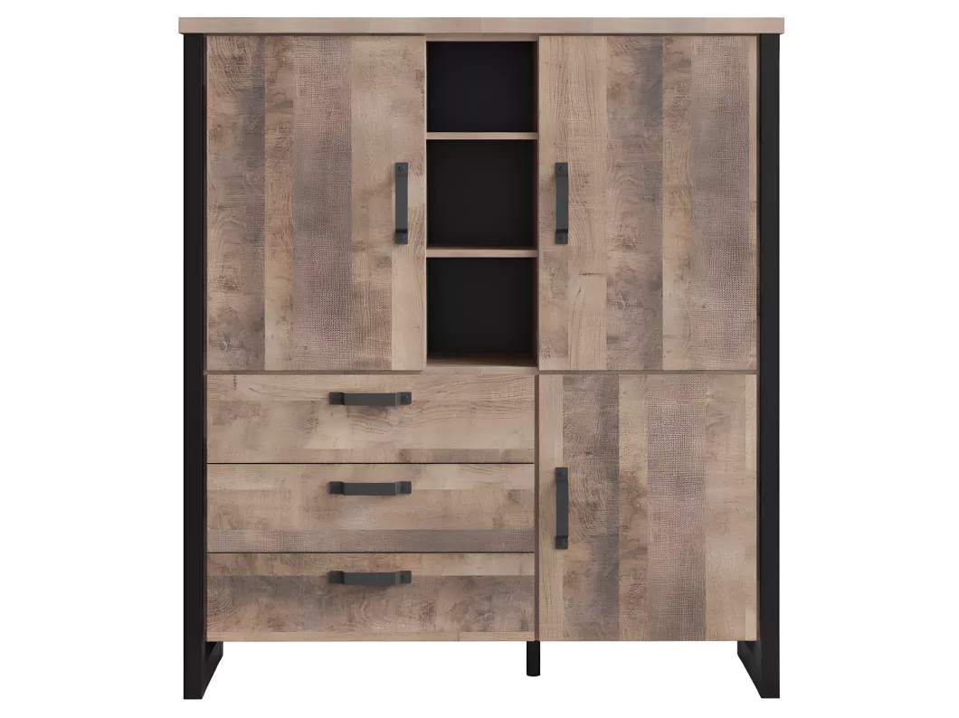 Kauf Unique Emile Sideboard 3 Türen, 3 Schubladen, 3 Fächer, EicheTabak dekor