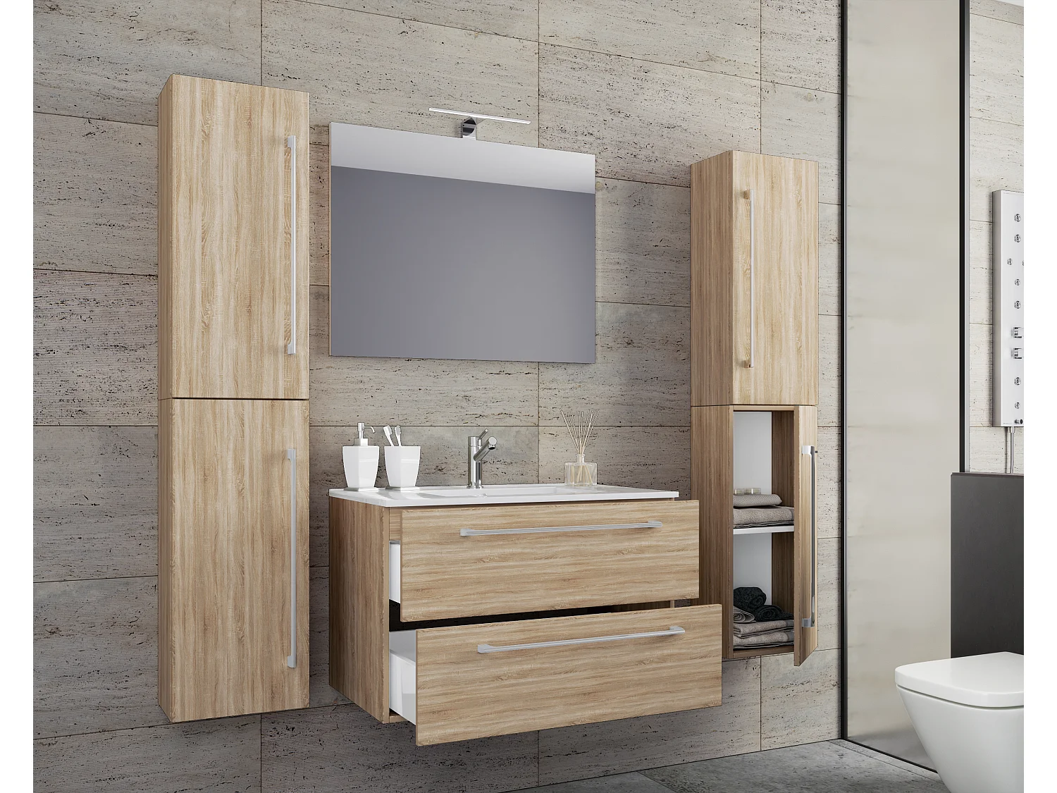 Gruppo lavabo 5 pezzi Lavabo Badinos SP