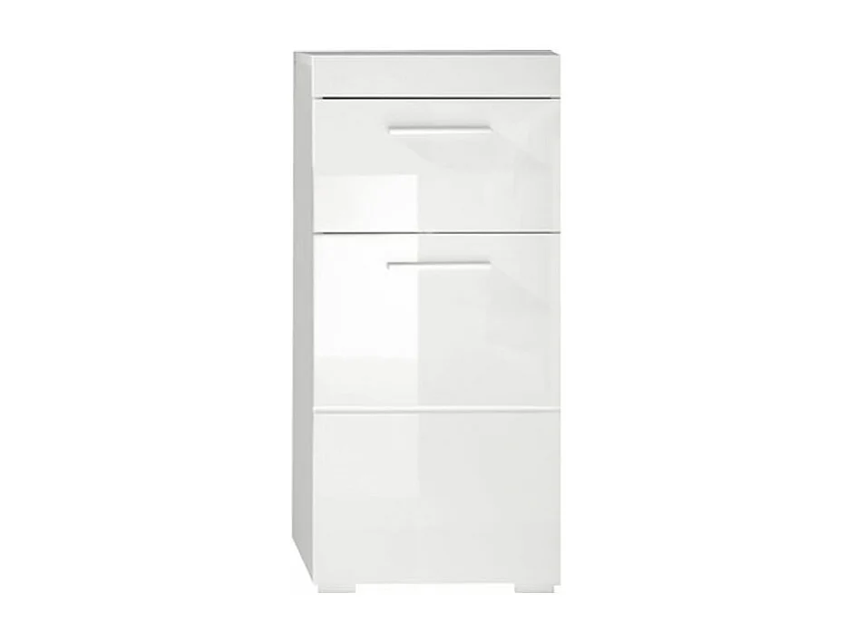 Ensemble meuble de salle de bain à LED 6 pièces laqué blanc Kelia