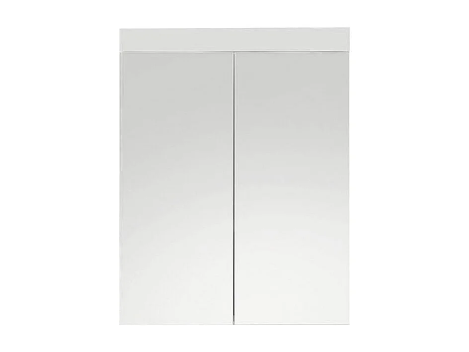 Ensemble meuble de salle de bain à LED 6 pièces laqué blanc Kelia