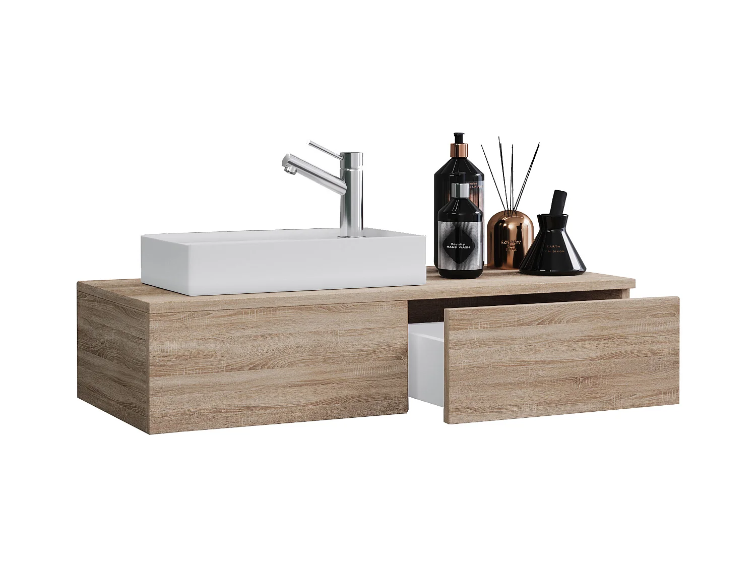 2-tlg. Gäste WC Waschplatz Waschtisch schmal Gudas