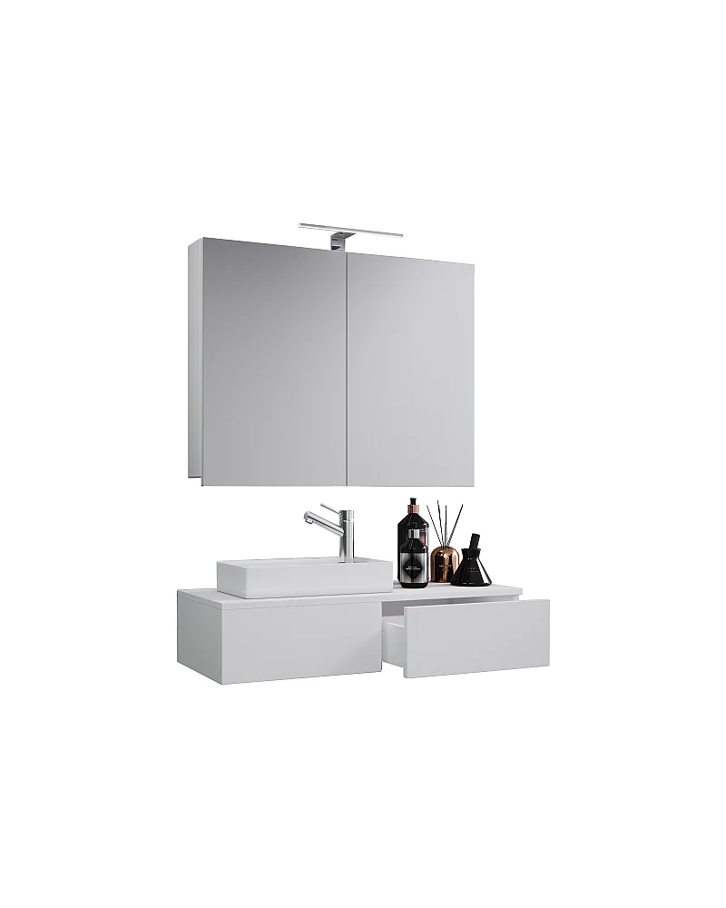 3-tlg Gäste WC Waschplatz Waschtisch Gudas Schrank