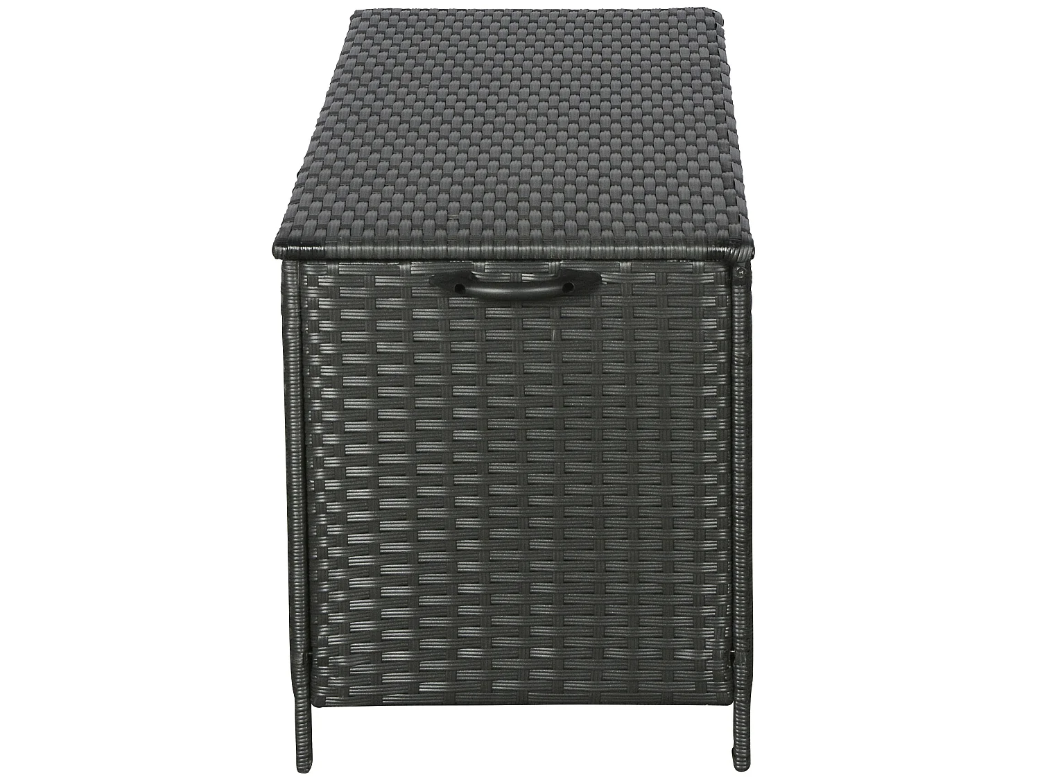 Kaplo tuintoebehoor kussen opbergbox met wielen zwart.