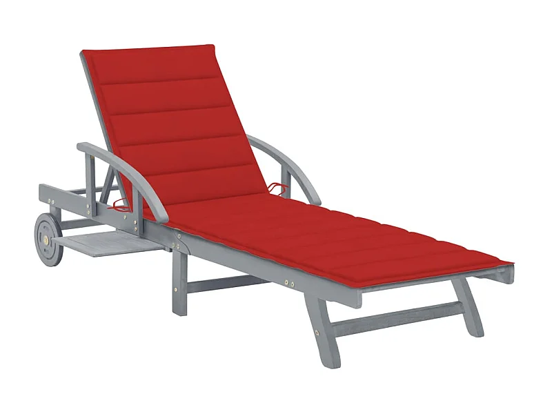 Transat chaise longue bain bois marron 200 x 68 x 30 cm 02_0012366