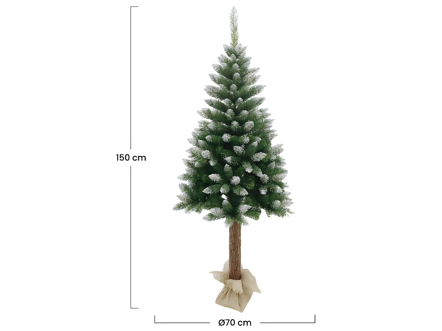 Albero di Natale Alpi innevate verde 150x70cm 7house