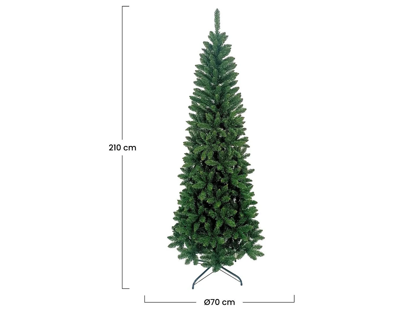 Albero di Natale Alberta 180x70cm Verde Thinia Home