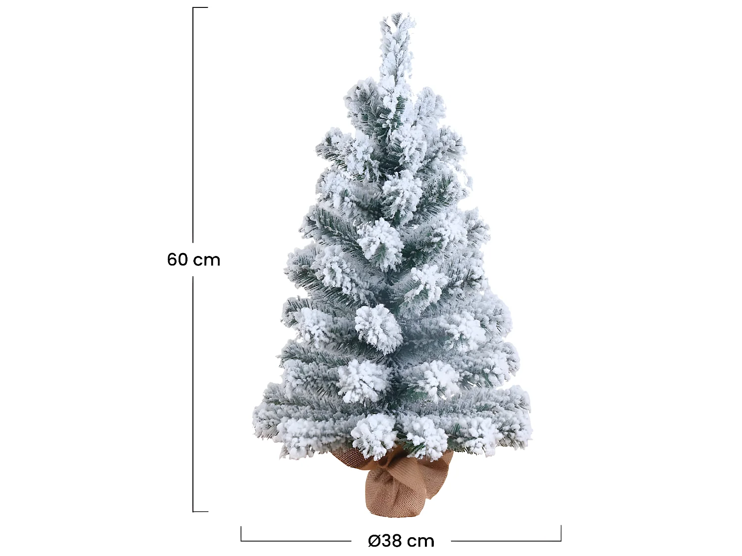 Árbol de Navidad Decorativo Mini Verde Nevado 60x38cm 7house