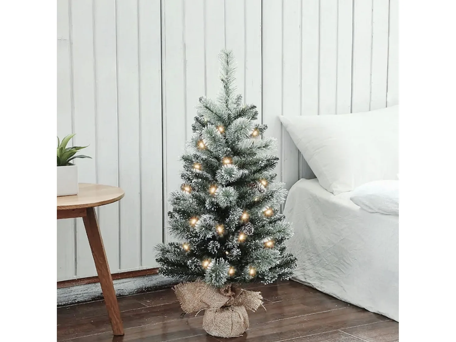 Árbol de Navidad Decorativo Mini Verde Nevado 60x38cm 7house