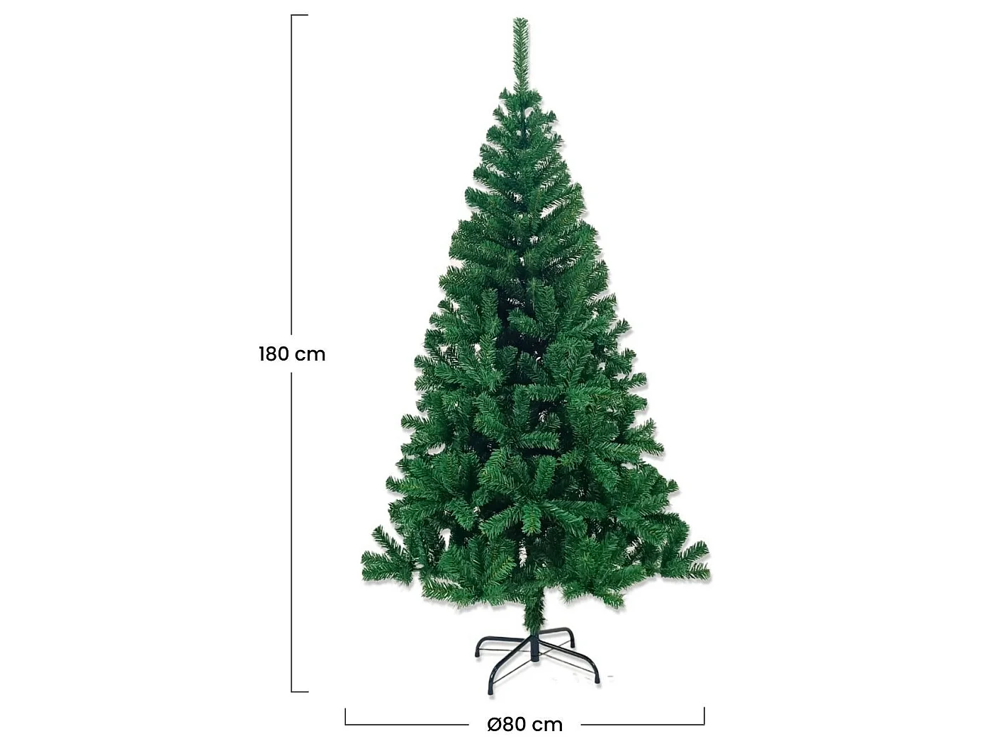 Sapin de Noël Ontario Vert Thinia Home - Arbre de Noël Artificiel en Acier et PVC