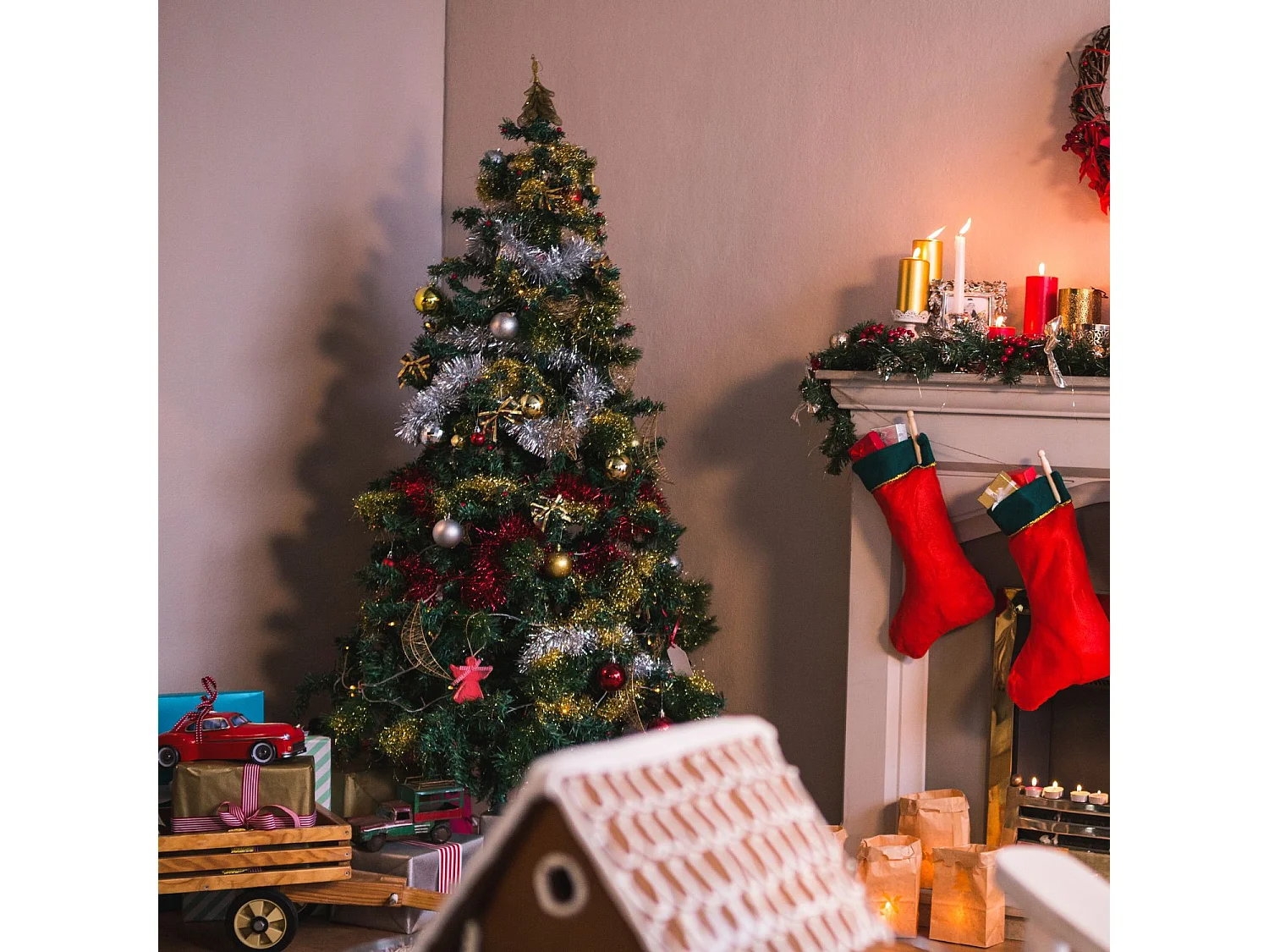 Árbol de Navidad Vancouver Verde Nevado 7H SEVEN HOUSE